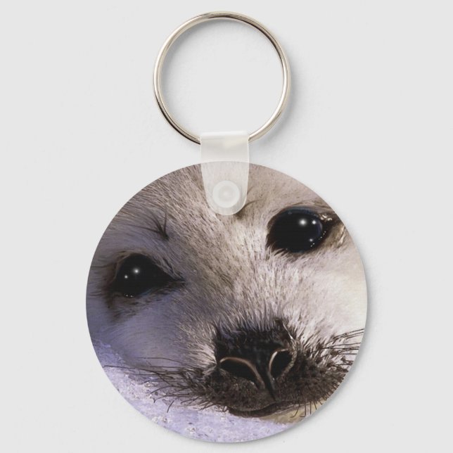 S.O.S. SAVE OUR HARP SEALS KEY RING (Front)