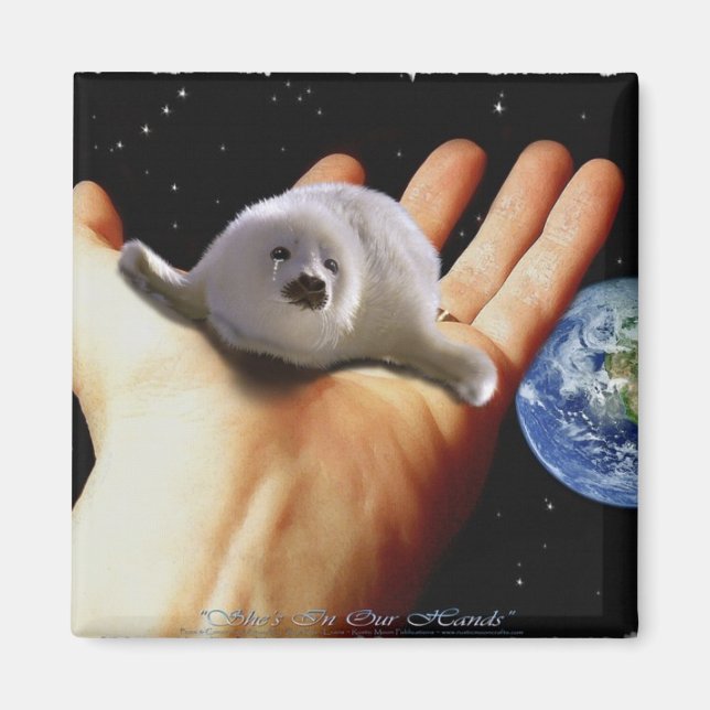 S.O.S. SAVE OUR HARP SEALS MAGNET (Front)