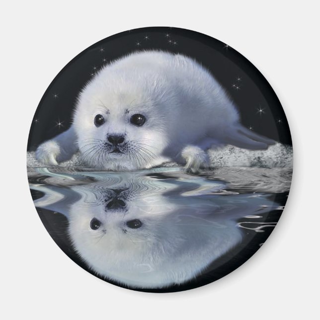 S.O.S. SAVE OUR HARP SEALS MAGNET (Front)