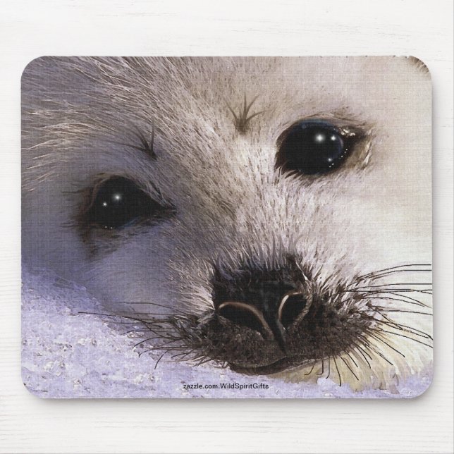 S.O.S. SAVE OUR HARP SEALS Wildlife Mousepad (Front)