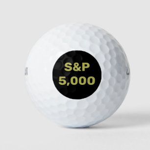 S&P 5,000 Level Stock Market Index Celebration Golf Balls