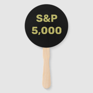 S&P 5,000 Level Stock Market Index Celebration Hand Fan
