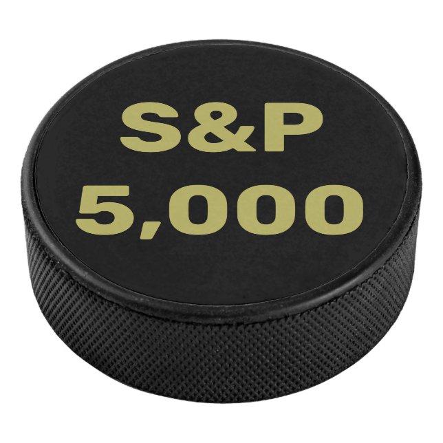 S&P 5,000 Level Stock Market Index Celebration Hockey Puck (3/4)