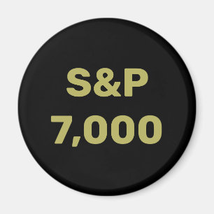 S&P 7,000 Level Stock Market Index Celebration Magnet