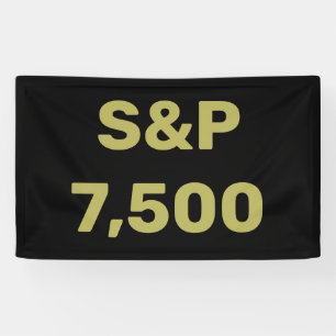 S&P 7,500 Level Stock Market Index Celebration Banner