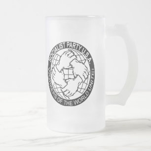 S.P.U.S.A Logo Frosted Glass Beer Mug