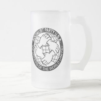 S.P.U.S.A Logo Frosted Glass Beer Mug