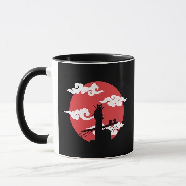S Rank Rogue Ninja Cat Funny Anime Cat Lover gifts Mug (Left)