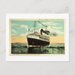 S.S. Alabama, Cleveland Put-In-Bay Route Postcard
