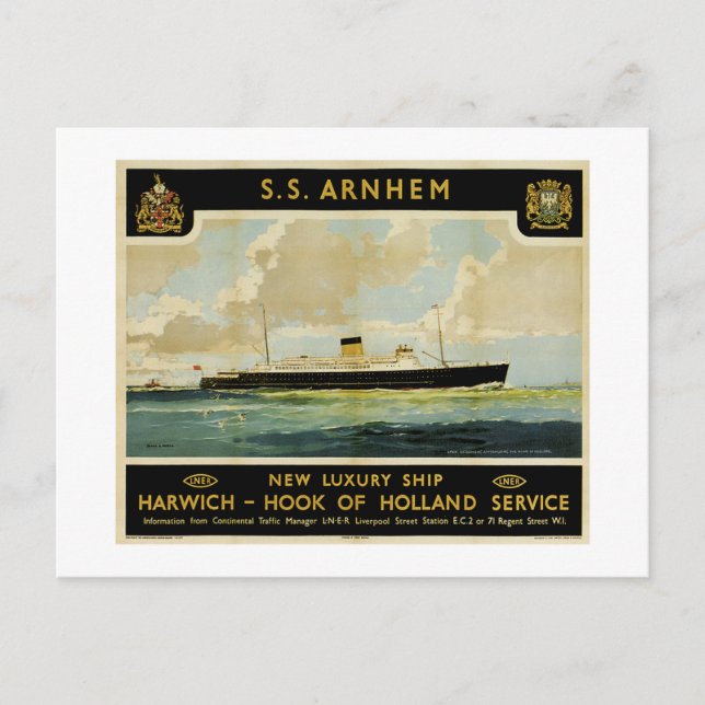 S.S. Arnhem - Luxury Liner - Holland Postcard (Front)