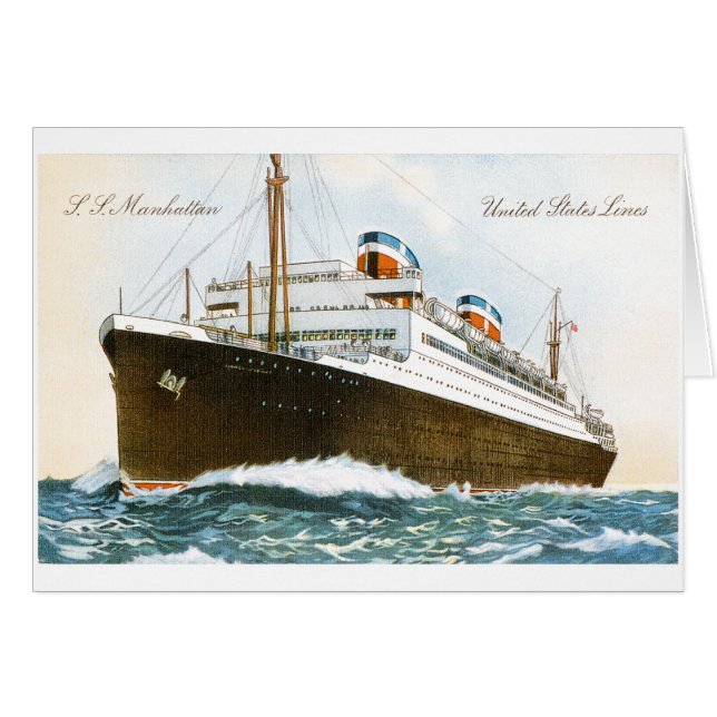 S.S. Manhattan United States Lines (Front Horizontal)