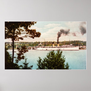 S.S. Northland Leaving Harbour Springs, Michigan Poster