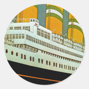 s.s. Statendam Classic Round Sticker