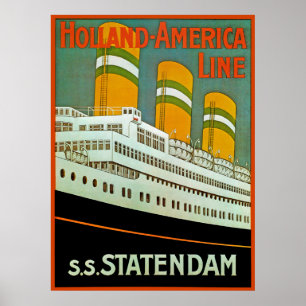 s.s. Statendam Poster