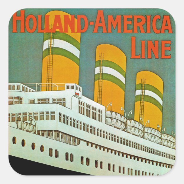 s.s. Statendam Square Sticker (Front)