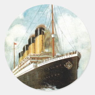 S.S. Titanic at Sea Classic Round Sticker