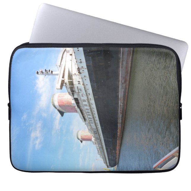 S.S. United States on the Delaware River Laptop Sleeve (Front)
