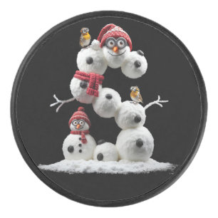 S-shaped Snowman-minion Hockey Puck