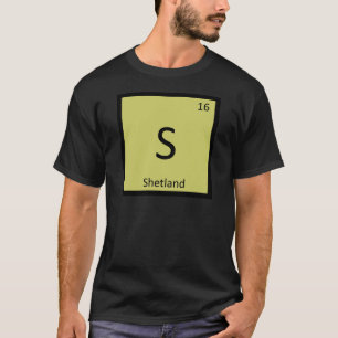 S - Shetland Pony Periodic Table Chemistry Horse T-Shirt