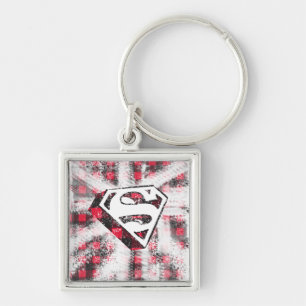 S-Shield Over Plaid Key Ring