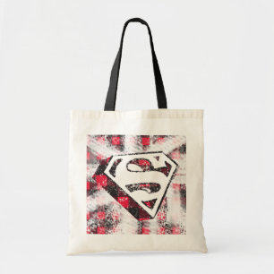 S-Shield Over Plaid Tote Bag