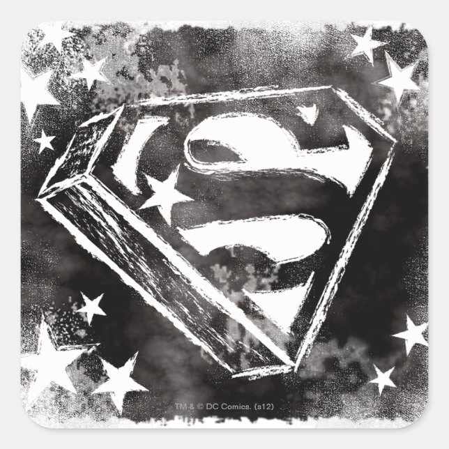 S-Shield With Stars Square Sticker (Front)