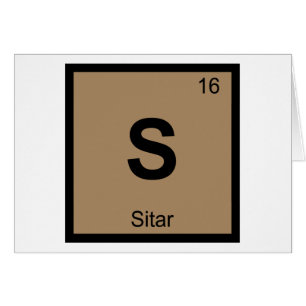 S - Sitar Music Chemistry Periodic Table Symbol
