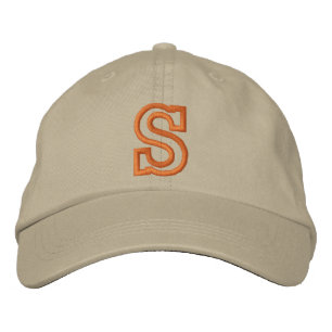 "S" Small Athletic Letter Embroidered Hat