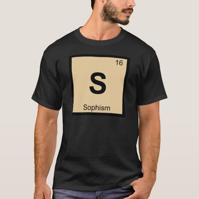 S - Sophism Philosophy Chemistry Periodic Table T-Shirt (Front)