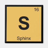 S - Sphinx Greek Chemistry Periodic Table Symbol