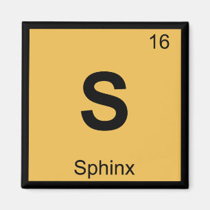 S - Sphinx Greek Chemistry Periodic Table Symbol Magnet
