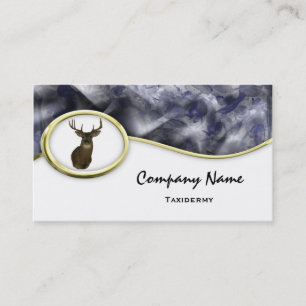 S Style Blue Camouflage  Taxidermy Business Cards