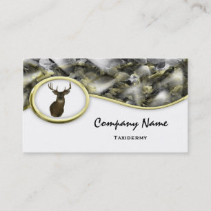 S Style Camouflage Deer Taxidermy Business Cards