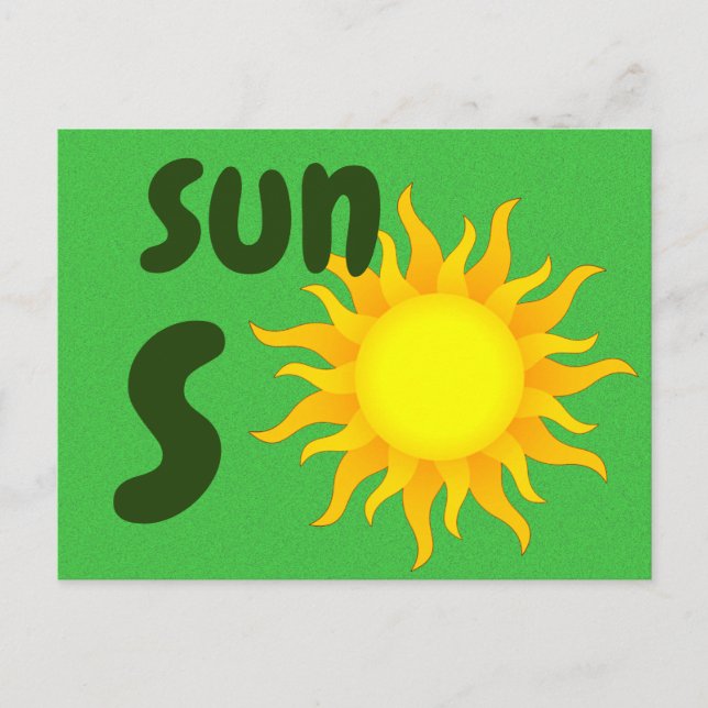 s - sun flash card (Front)