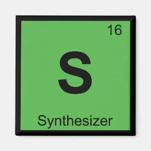 S - Synthesizer Music Chemistry Periodic Table Magnet