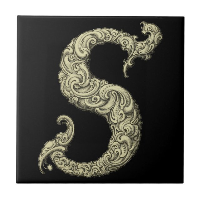 S - The Falck Alphabet (Golden) Tile (Front)