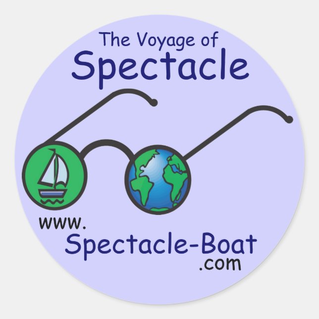 S/V Spectacle Large Blue Sticker (Front)