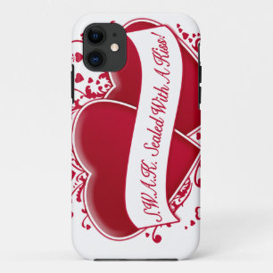 S.W.A.K. Sealed With A Kiss! Red Hearts iPhone 11 Case