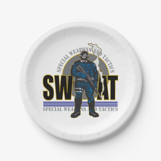 S.W.A.T. Attitude Paper Plate (Front)