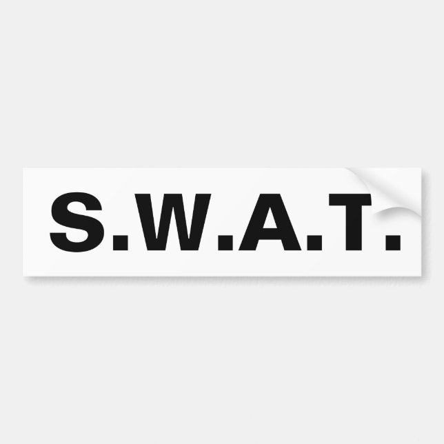 S.W.A.T. - SWAT Special Weapons and Tactics Bumper Sticker (Front)