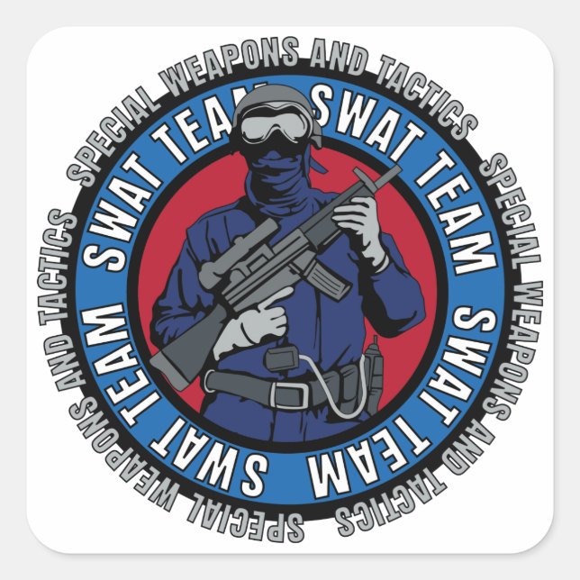 S.W.A.T. Team Square Sticker (Front)