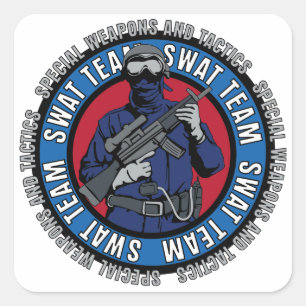 S.W.A.T. Team Square Sticker