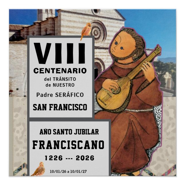 Sa  Francisco de Assisi Glossy Poster (Front)
