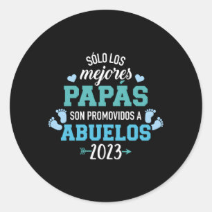 Sã³Lo Los Mejores Papã¡S Son Promovidos A Abuelos  Classic Round Sticker