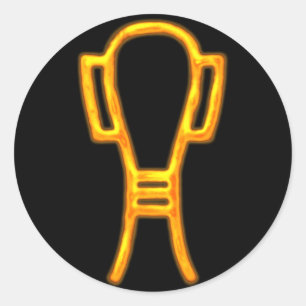 Sa loop Egyptian protection symbol Classic Round Sticker