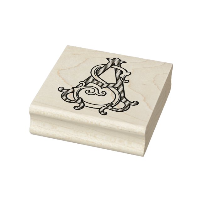 SA Monogram AS Monogram Rubber Ink Stamp (Stamp)