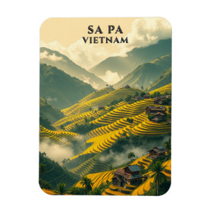 Sa Pa Vietnam Travel Rice Terraces Mountain  Magnet