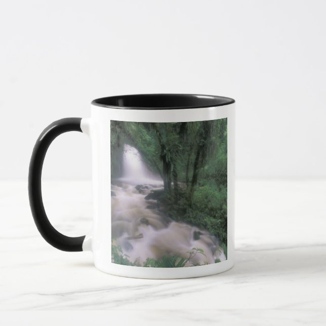 SA, Peru, S.H. Machu Picchu, Cascade and cloud Mug (Left)