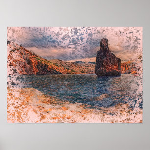Sa Polleta des Punset & Benirràs Bay, Ibiza Poster