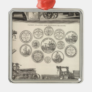 SA Woods Machine Company Metal Tree Decoration